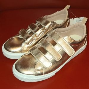 Gap Kids Rose Gold Three Strap Sneakers Size 4